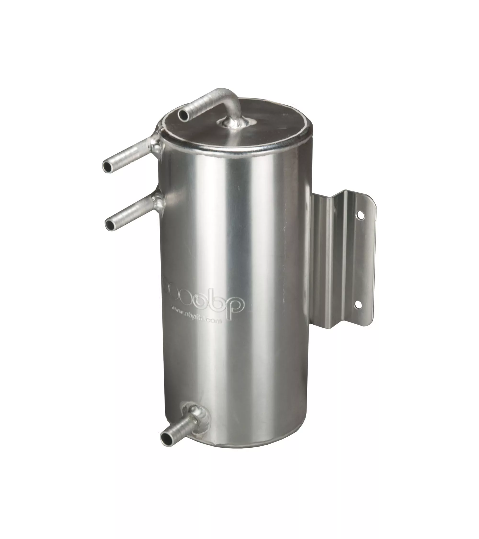 1.5 Litre Bulkhead Mount Fuel Swirl Pot - Push on - Silver finish